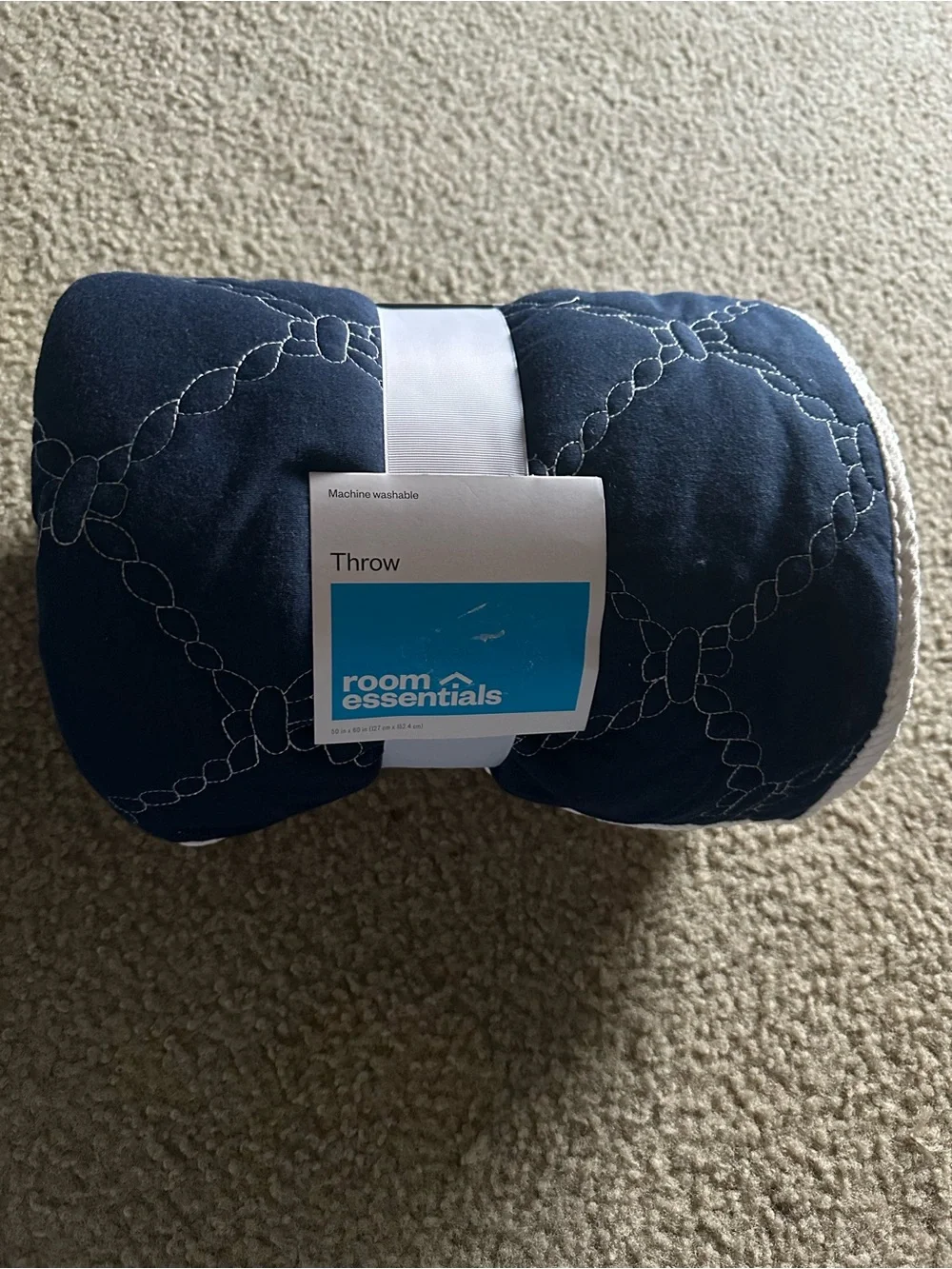 Target Navy Quilted Throw Blanket